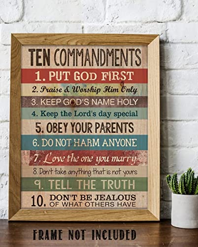 "10 Commandments"- Wall Art Print- 8 x 10"