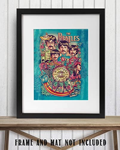 The Beatles- Music Poster Print"Sgt. Peppers Lonely Hearts Club Band"- 8 x 10