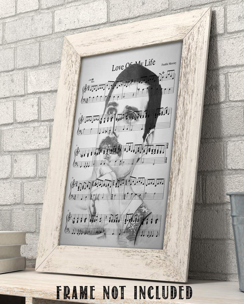 Freddie Mercury-Song Art Print"Love of My Life"-8 x 10