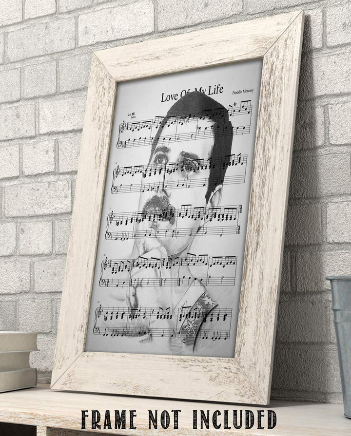 Freddie Mercury-Song Art Print"Love of My Life"-8 x 10