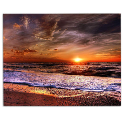 Electric Ocean Sunset- 8 x 10-Wall Art Print- Ready to Frame. Beautiful Beach D?cor- Tropical Island Beach Sunsets Make the Perfect Art for Any Room. Great Gift for Beach Pictures Wall Art.