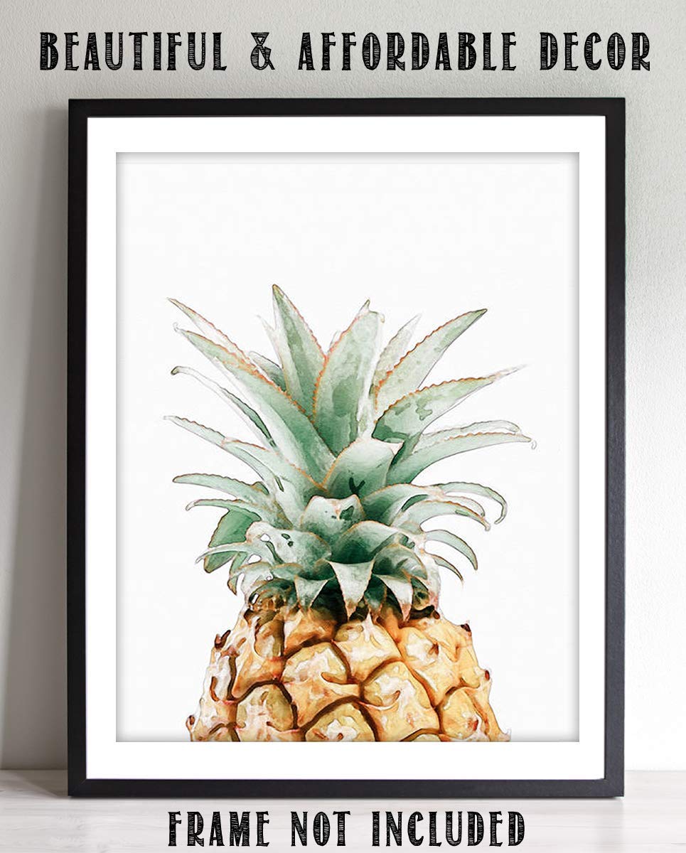 Perfect Pineapple- 8 x 10" Print Wall Art- Ready to Frame. Home D?cor, Kitchen D?cor & Wall Print. Watercolor Illustration Print. Great Housewarming Gift as the International Symbol of Hospitality.