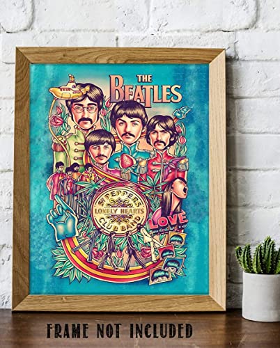 The Beatles- Music Poster Print"Sgt. Peppers Lonely Hearts Club Band"- 8 x 10