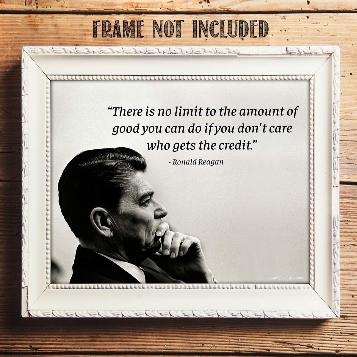 "No Limit To The Amount of Good You Can Do"- Ronald Reagan Quotes Wall Art-10 x 8"