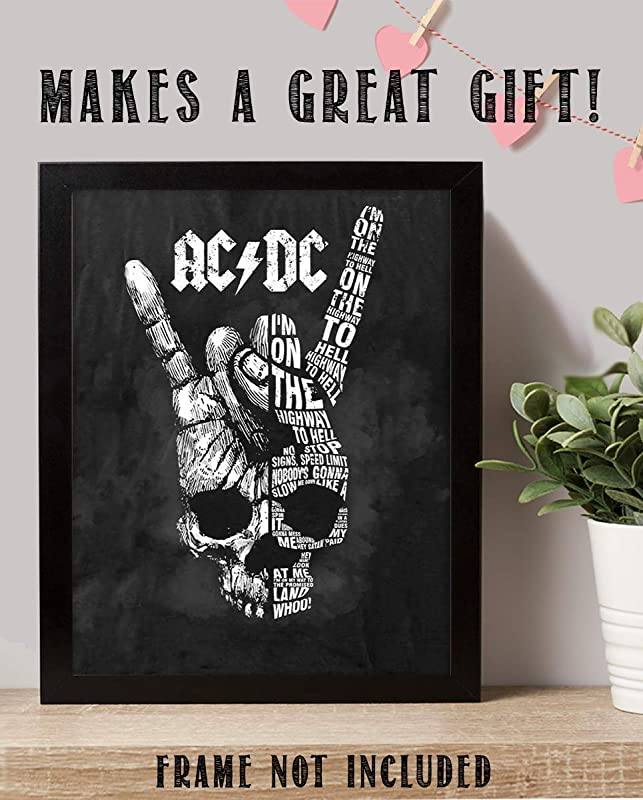 AC~DC Band Song Art Poster"Highway To Hell"- 8 x 10 Wall Print