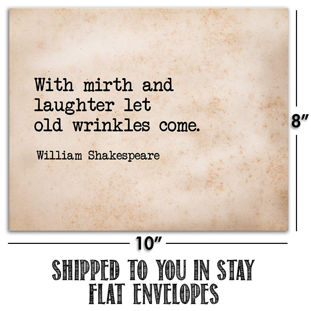 Famous Quotes Wall Art- 4P Set- 8 x 10"s Inspirational Art Wall Prints-Ready to Frame. E. Roosevelt, Shakespeare, Picasso, FS. Fitzgerald-Parchment Prints. Home, Studio & Office D?cor. Great Gift.