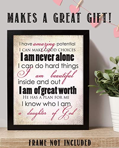 "I Am Amazing-I Am A Daughter of God"- 8 x 10"