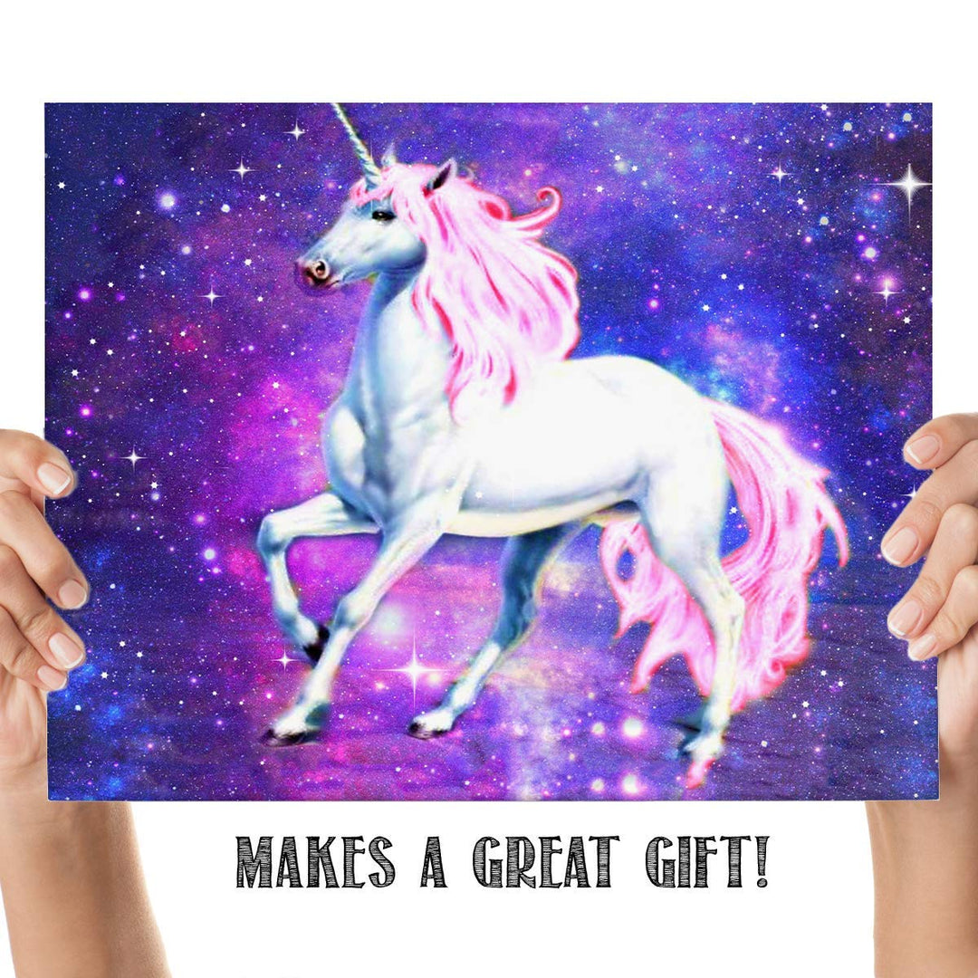 Royal Unicorn &amp; Stardust- 8 x 10" Print Wall Art- Ready to Frame- Home D?cor, Nursery D?cor &amp; Wall Prints for Animal Themes &amp; Children&