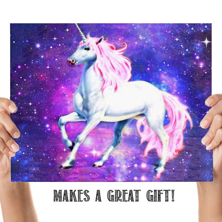 Royal Unicorn &amp; Stardust- 8 x 10" Print Wall Art- Ready to Frame- Home D?cor, Nursery D?cor &amp; Wall Prints for Animal Themes &amp; Children&