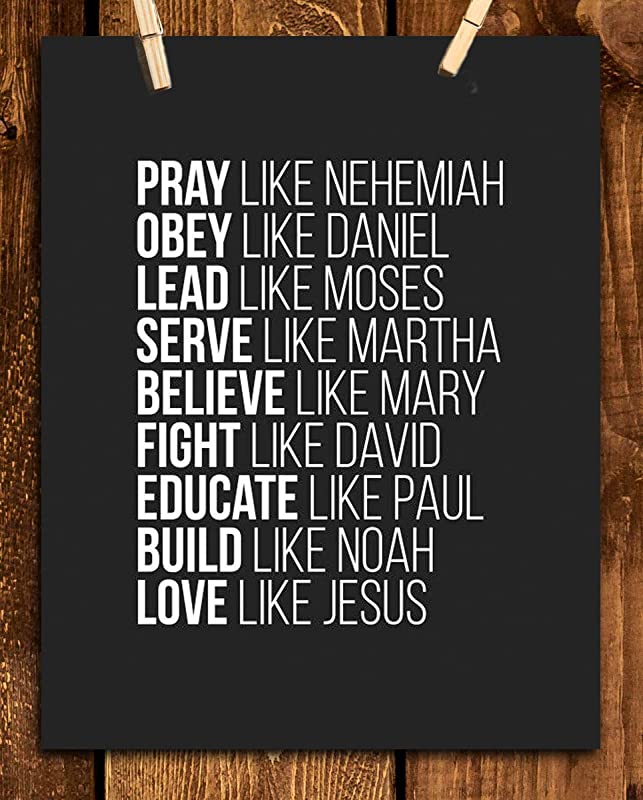 "Spiritual Super Role Models- Bible Wall Art- 8x10"