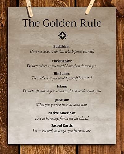 "The Golden Rule" in Many Religions- 8 x 10"