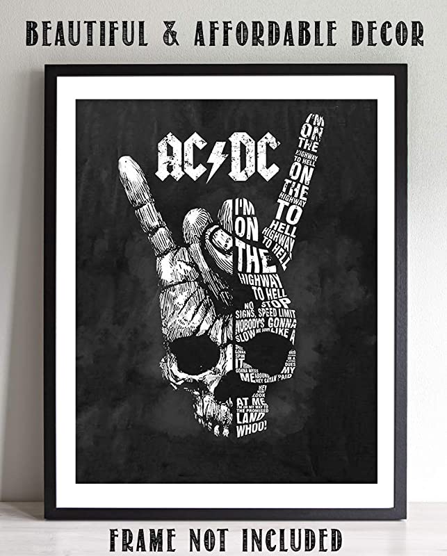 AC~DC Band Song Art Poster"Highway To Hell"- 8 x 10 Wall Print