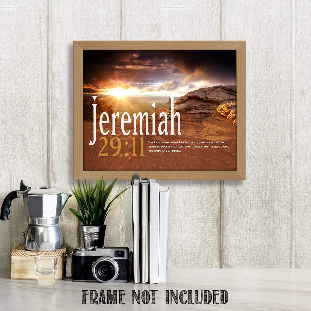 I Know the Plans I Have For You- Jeremiah 29:11- Christian Wall Decor- 8x10"- Scripture Wall Art Print- Ready to Frame. Home D?cor, Office D?cor- Great Christian Gift &amp; Assurance to Keep the Faith!