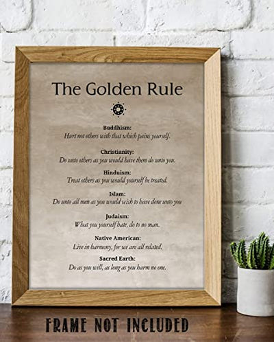 "The Golden Rule" in Many Religions- 8 x 10"