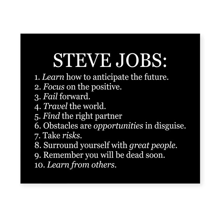 Steve Jobs Quotes-"Focus on the Positive" Motivational Success Quote Wall Art-10 x 8" Inspirational Typography Print-Ready To Frame. Modern Home-Office-School-Dorm Decor. Great Gift for Motivation!
