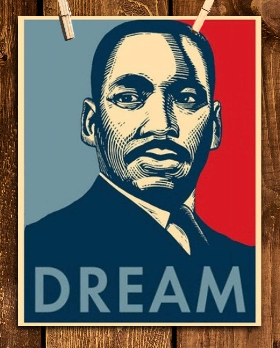 Dream by Martin Luther King Jr- Famous Quote- Portrait Print- 8 x 10" Wall Art Print- Ready to Frame. Modern Home D?cor-Office D?cor. Perfect Gift for MLK Jr. Fans.