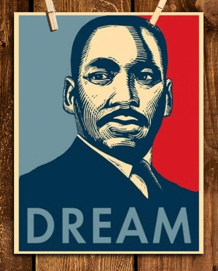 Dream by Martin Luther King Jr- Famous Quote- Portrait Print- 8 x 10" Wall Art Print- Ready to Frame. Modern Home D?cor-Office D?cor. Perfect Gift for MLK Jr. Fans.