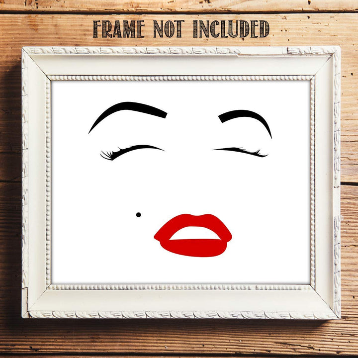 Marilyn Monroe Silhouette Wall Art- 10 x 8" Wall Print Art- Marilyn&