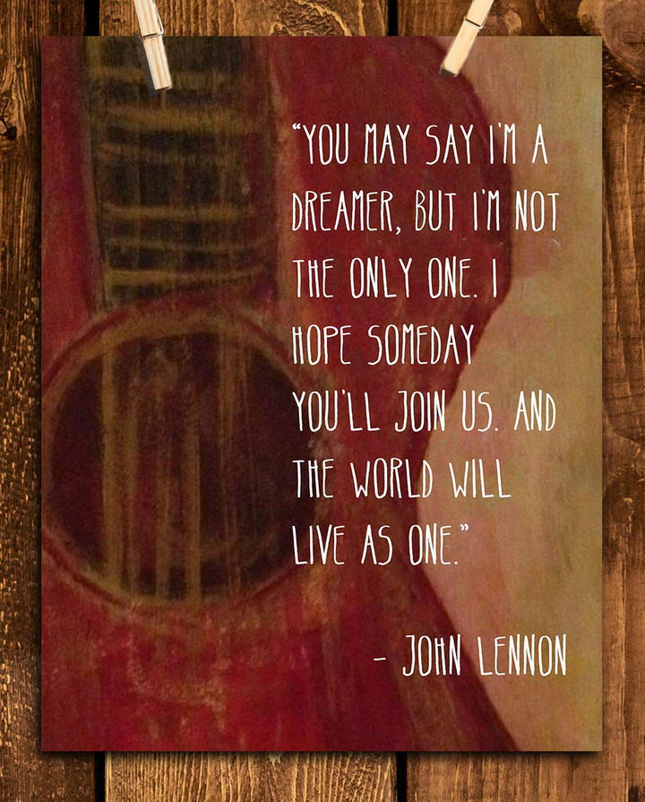 John Lennon Song Lyrics Wall Art-"Imagine- You May Say I&