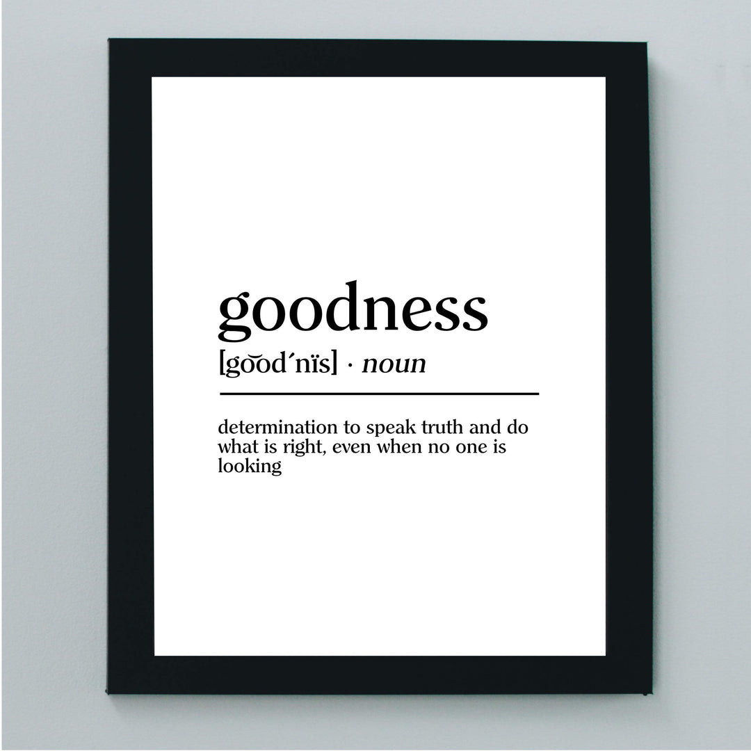 Definition of Goodness Inspirational Christian Wall Art-8 x 10" Typographic"Gifts of the Spirit" Print-Ready to Frame. Motivational Home-Office-Church-Sunday School Decor. Great Religious Gift!