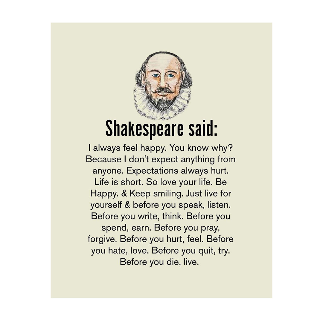 Shakespeare Quote Print – Timeless Literary Wall Art for Home & Office