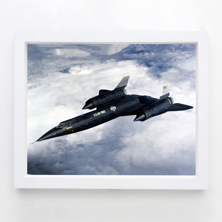 Lockheed SR-71 Blackbird Fighter Jet -10 x 8" US Air Force - American Military Aircraft Wall Print -Ready to Frame. Home-Office-Garage-Shop-Cave Decor! Great Gift for Active Duty Military &amp; Veterans!
