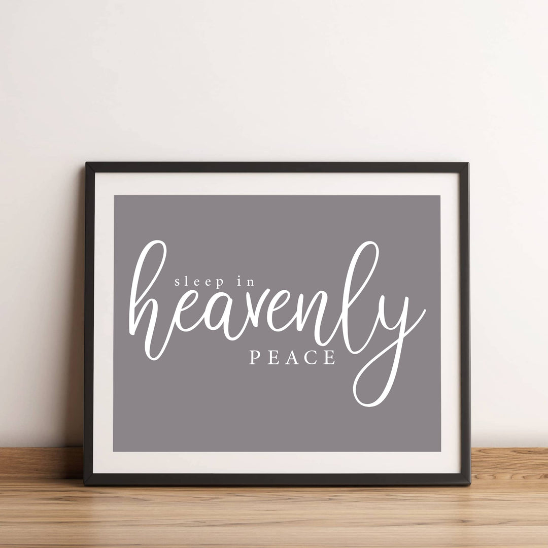 Sleep In Heavenly Peace Christmas Song Wall Art -14 x 11" Christian Holiday Music Print -Ready to Frame. Home-Welcome-Kitchen-Farmhouse-Winter Decor. Display Your Christmas Joy! Great Gift!