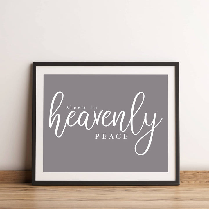 Sleep In Heavenly Peace Christmas Song Wall Art -14 x 11" Christian Holiday Music Print -Ready to Frame. Home-Welcome-Kitchen-Farmhouse-Winter Decor. Display Your Christmas Joy! Great Gift!