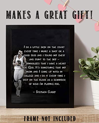 "Do a Little Sign"-Stephen Curry Christian Quotes- 8 x 10"