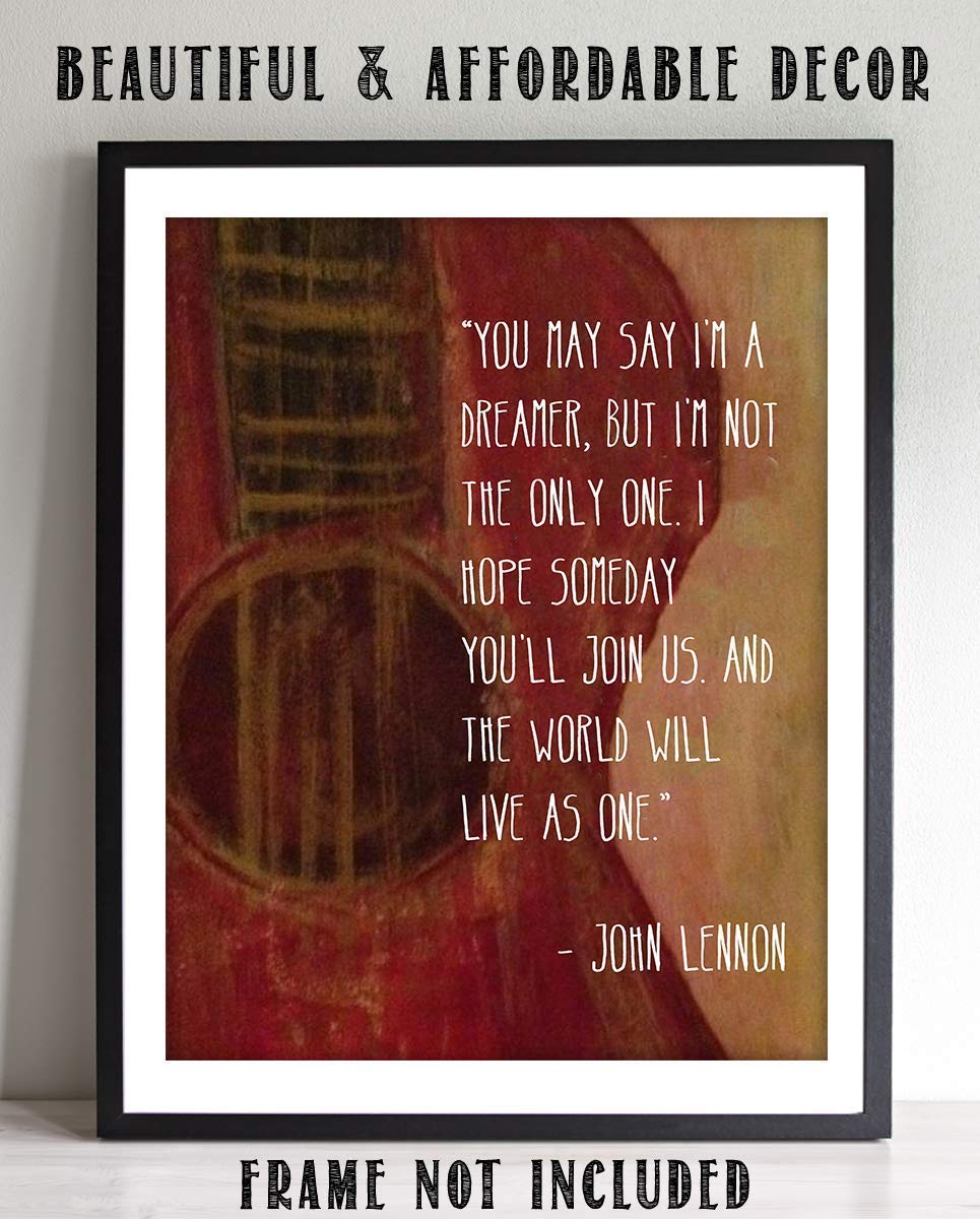 John Lennon Song Lyrics Wall Art-"Imagine- You May Say I&