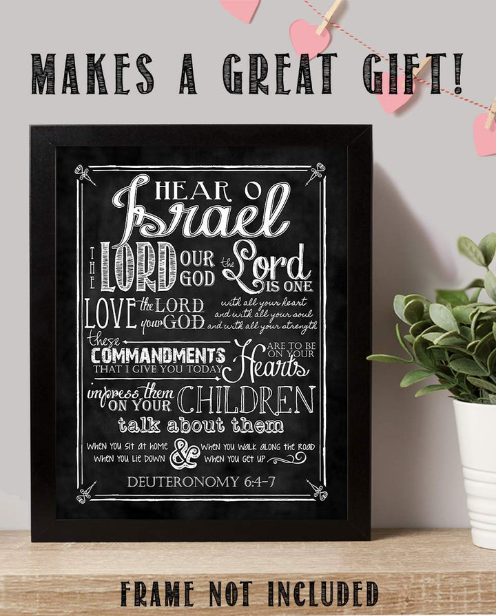 Love the Lord With All Your Heart- Deuteronomy 6:4- Christian Wall Decor- 8x10"- Scripture Wall Art Print- Ready to Frame. Home-Church-Office D?cor- Christian Gifts to Inspire, Remind &amp; Motivate.