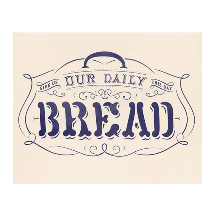Give Us Our Daily Bread- Scripture Wall Art Print-8 x 10"- Ready to Frame. Home D?cor-Kitchen-Dining D?cor- Christian Gifts &amp; Decor- Art Image of The Lords Prayer. Perfect Housewarming Gift.