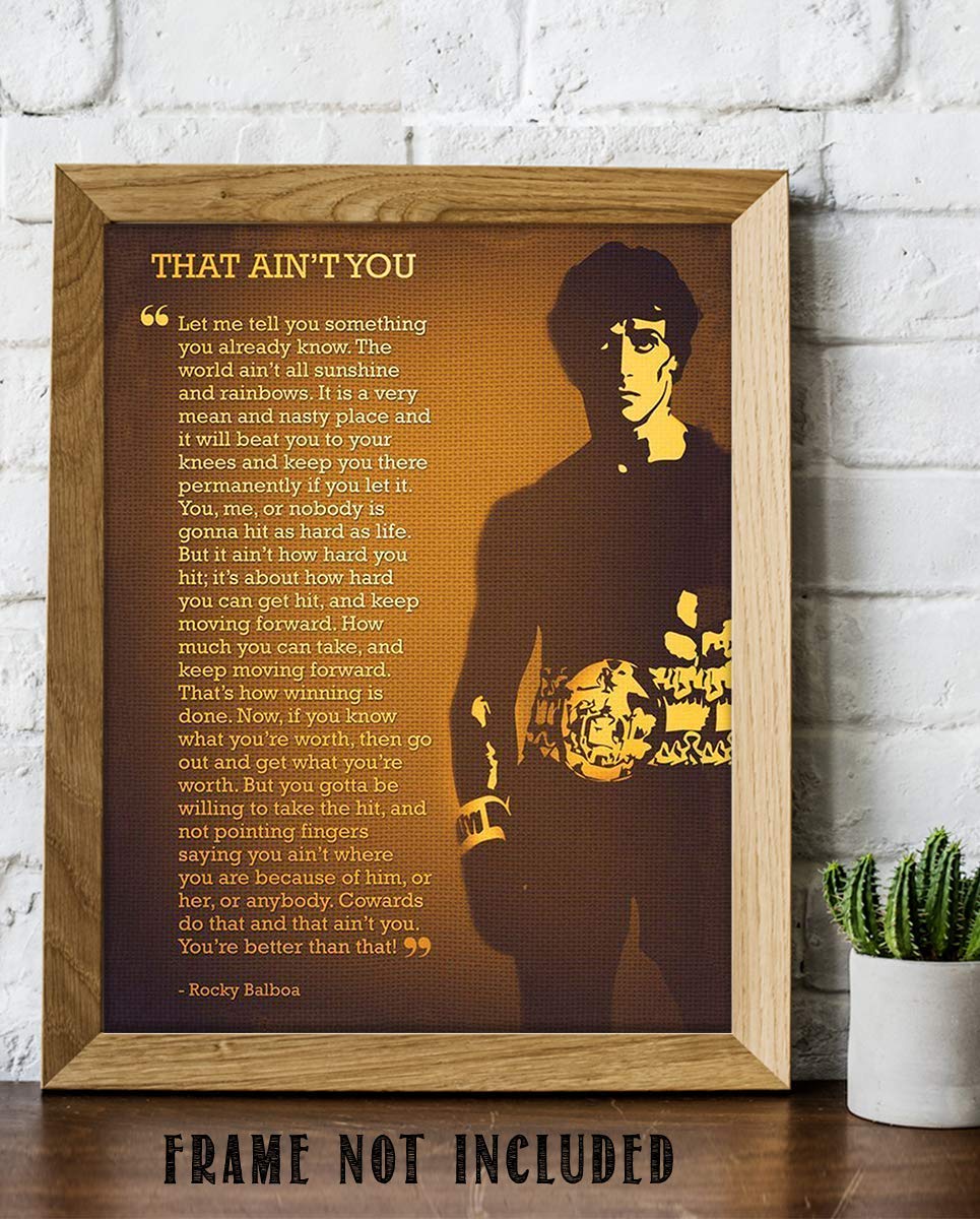 Rocky Balboa Quotes Wall Art- ?That Ain&