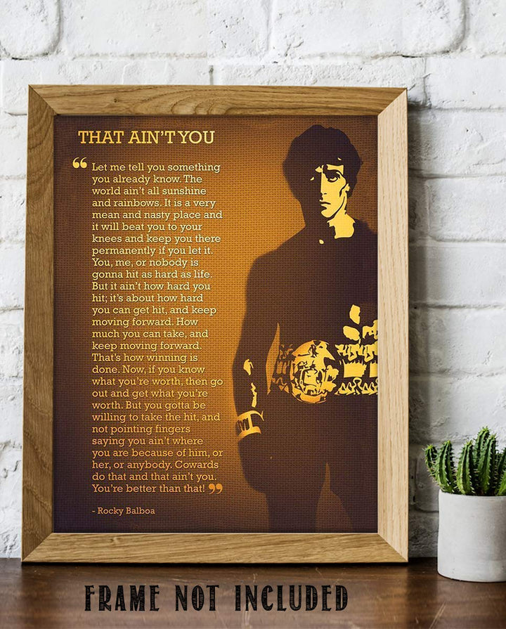 Rocky Balboa Quotes Wall Art- ?That Ain&