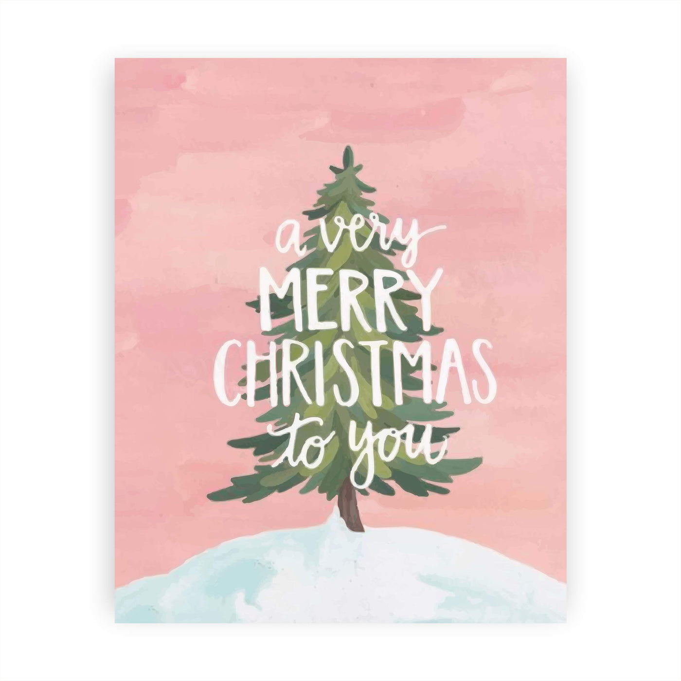 A Very Merry Christmas to You Christmas Tree Decor Wall Art-8 x 10" Modern Holiday Art Print-Ready to Frame. Festive Home-Kitchen-Farmhouse-Christian Decor. Perfect Winter Welcome Sign! Great Gift!