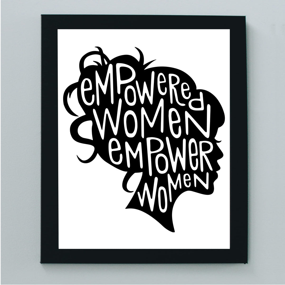 Empowered Women Empower Women-Inspirational Quotes Wall Art -8 x 10" Motivational Typography Print-Ready to Frame. Home-Girls Bedroom-Teen Decor. Great Gift to Motivate Women!