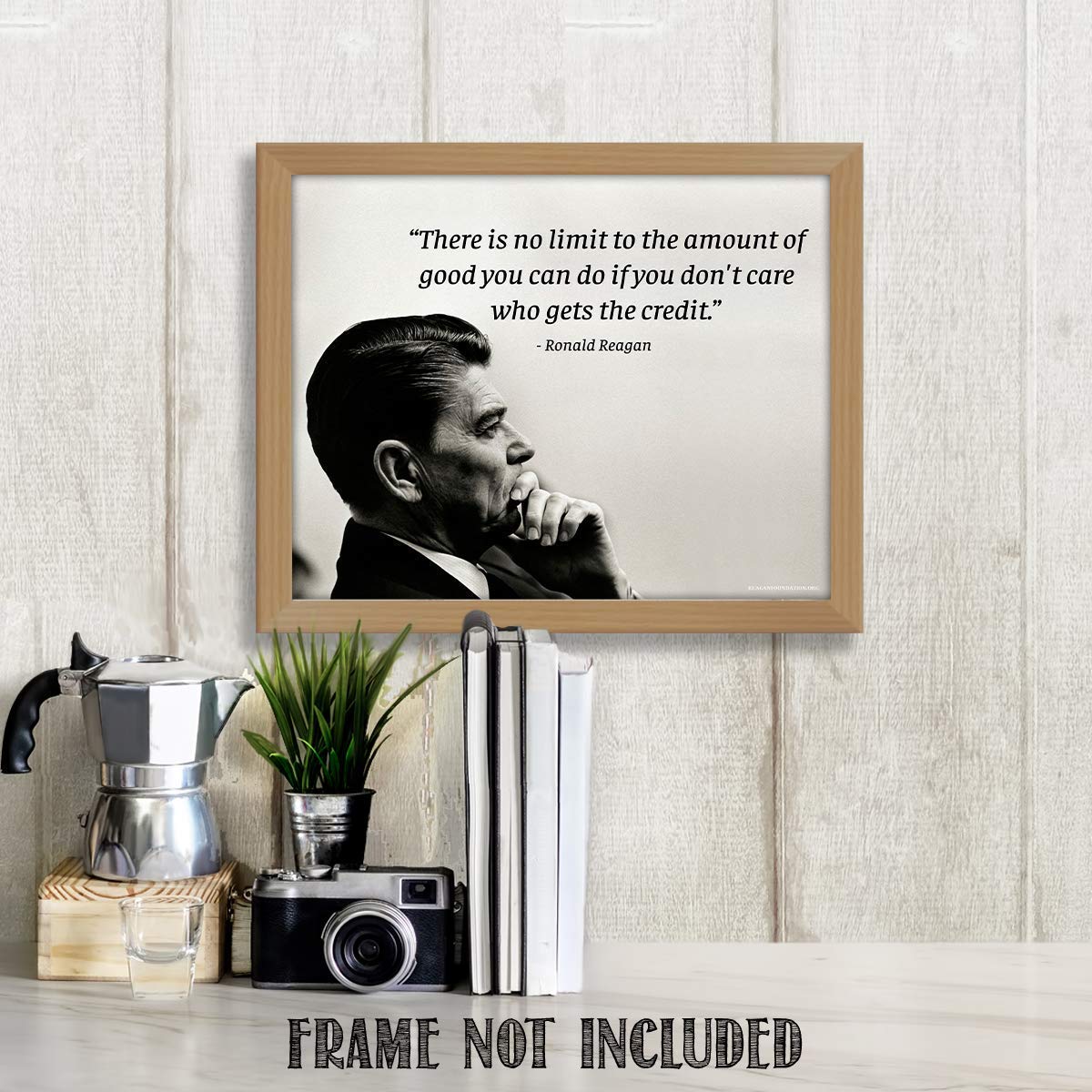 "No Limit To The Amount of Good You Can Do"- Ronald Reagan Quotes Wall Art-10 x 8"