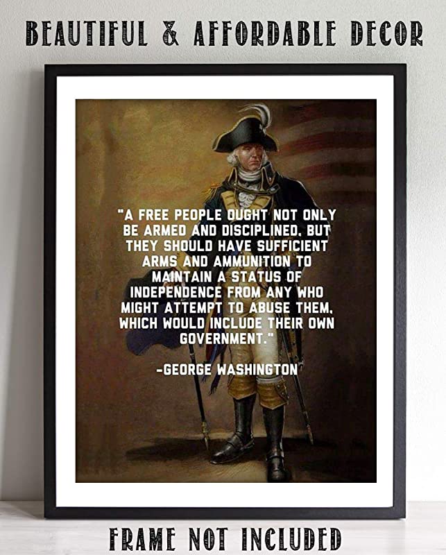 George Washington Quotes Wall Art-"Right to Bear Arms"- 8 x 10"