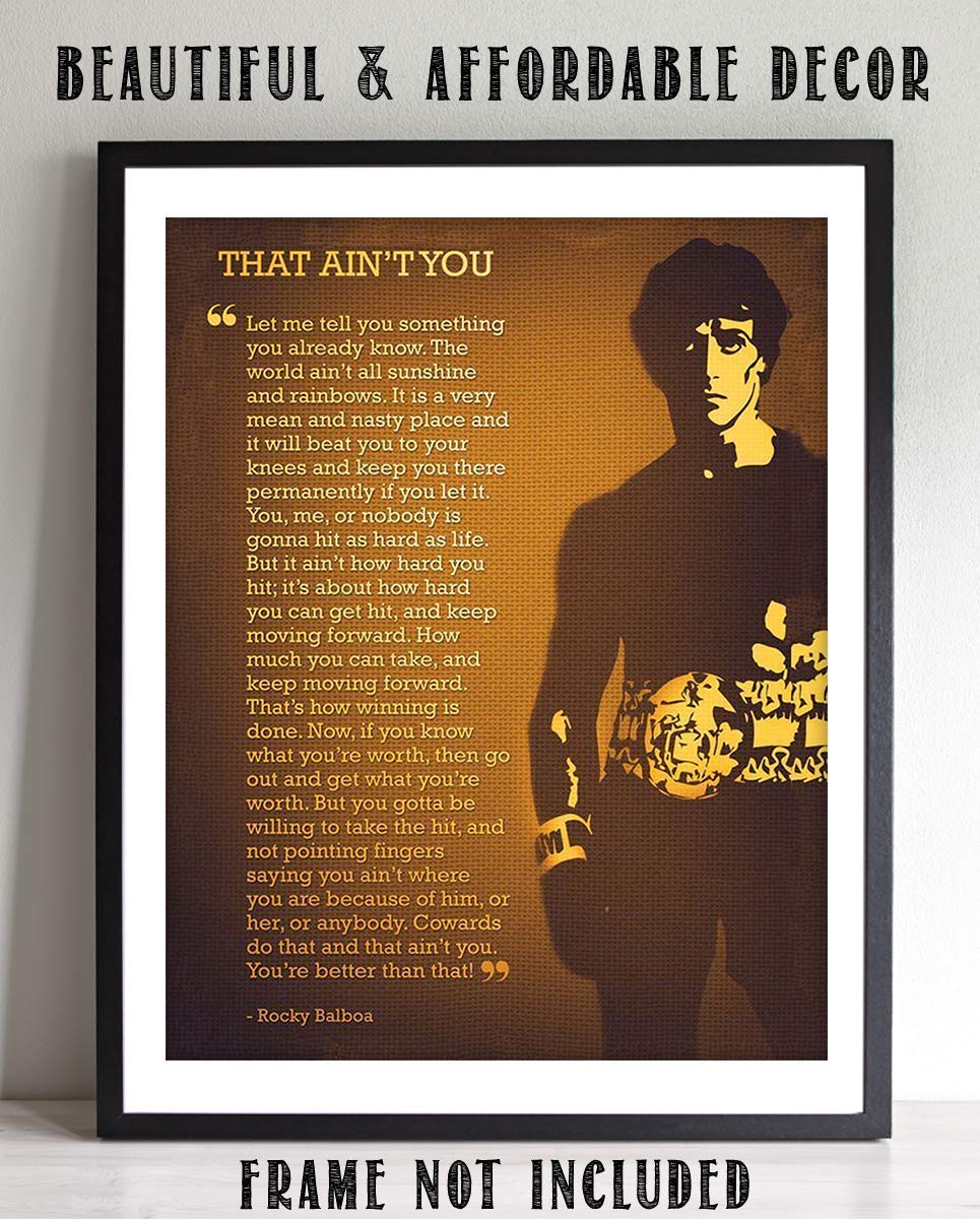 Rocky Balboa Quotes Wall Art- ?That Ain&
