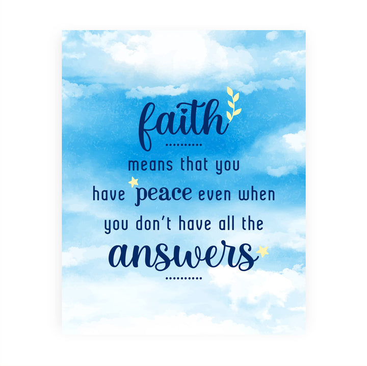 Faith Means You Have Peace When Don&