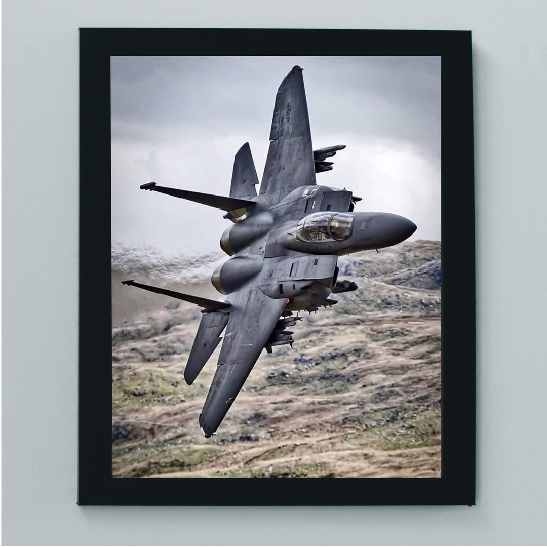McDonnell Douglas F-15 Eagle Fighter Jet -8x10" US Air Force - American Military Aircraft Wall Print-Ready to Frame. Home-Office-Garage-Shop-Cave Decor! Great Gift for Active Duty Military &amp; Veterans!