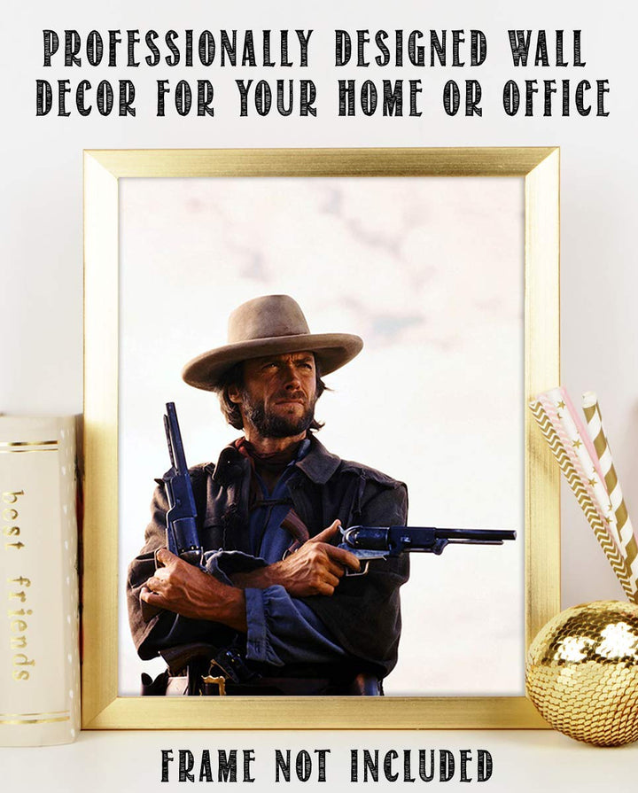The Outlaw Josey Wales- Movie Poster Print- 8 x 10" Wall Art-Ready to Frame. Western Movies Decor for Home-Office-Garage-Man Cave-Bar. Perfect Collectible for Outlaws &amp; Clint Eastwood Fans.