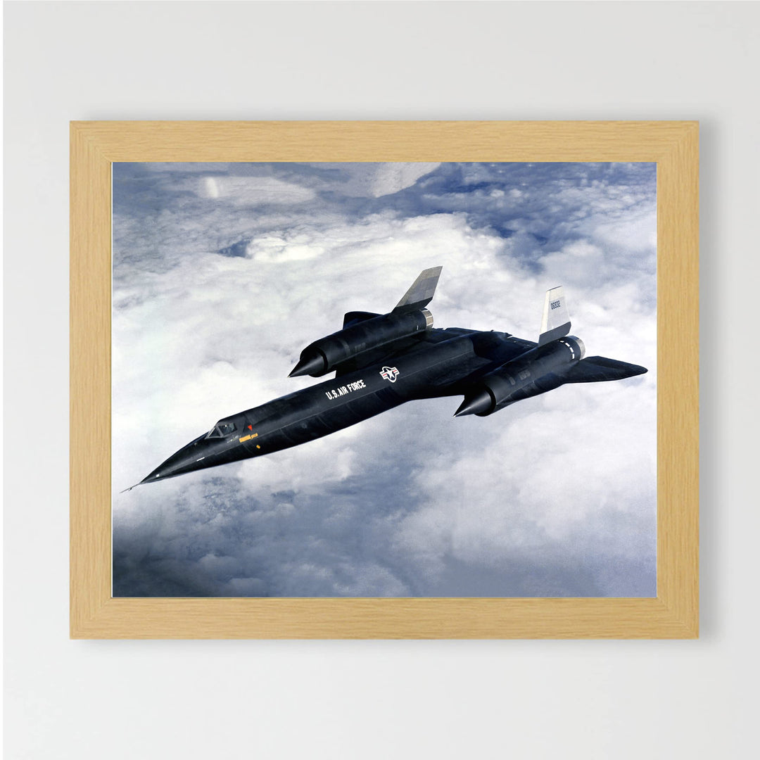 Lockheed SR-71 Blackbird Fighter Jet -10 x 8" US Air Force - American Military Aircraft Wall Print -Ready to Frame. Home-Office-Garage-Shop-Cave Decor! Great Gift for Active Duty Military &amp; Veterans!