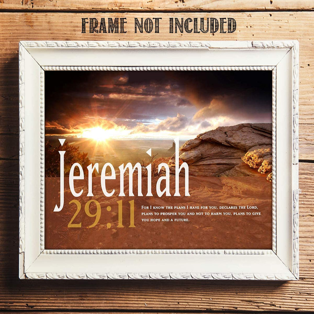 I Know the Plans I Have For You- Jeremiah 29:11- Christian Wall Decor- 8x10"- Scripture Wall Art Print- Ready to Frame. Home D?cor, Office D?cor- Great Christian Gift &amp; Assurance to Keep the Faith!