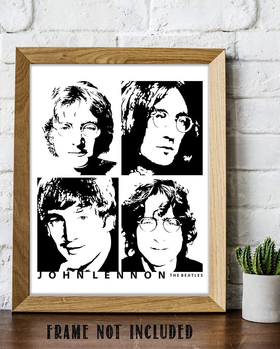 John Lennon 4 Faces-The Beatles Wall Art- 8 x 10 Art Wall Print- Ready to Frame. Modern Home D?cor- Office D?cor. Perfect Gift for Musicians, Beatles Fans &amp; Inspiration.