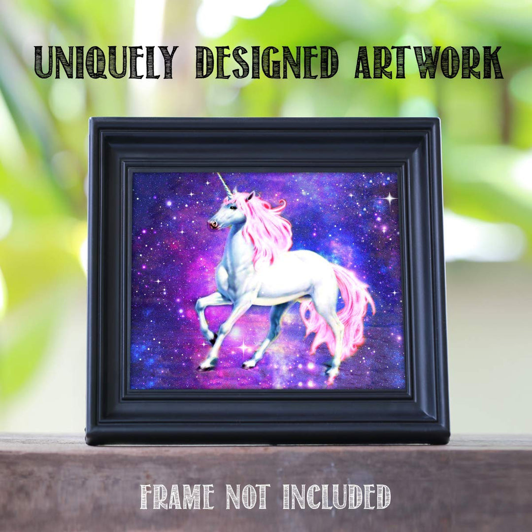 Royal Unicorn &amp; Stardust- 8 x 10" Print Wall Art- Ready to Frame- Home D?cor, Nursery D?cor &amp; Wall Prints for Animal Themes &amp; Children&