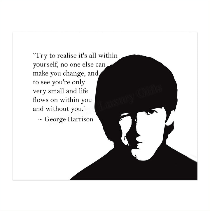 George Harrison Song Lyric Art-"Realise It&