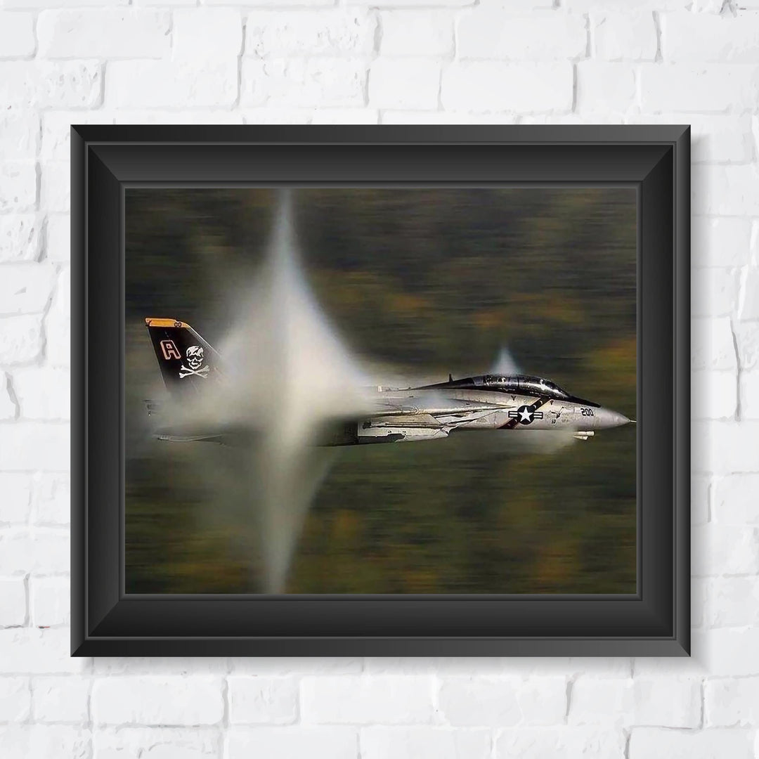 US Air Force F14 Tomcat Fighter Jet -10 x 8" American Military Aircraft Wall Print -Ready to Frame. Home-Office Decor. Perfect Sign for Game Room-Cave! Great Gift for Active Duty Military &amp; Veterans!