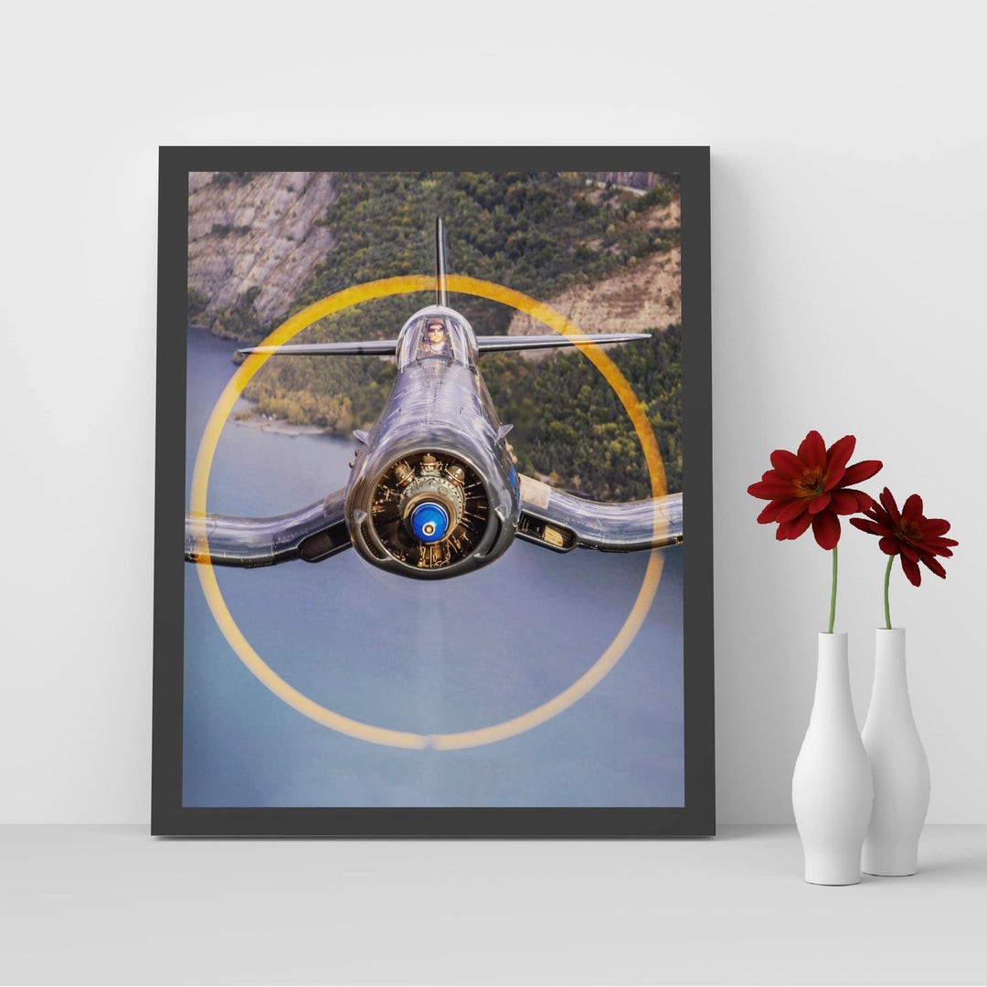 Vought F4U Corsair Fighter Jet -8 x 10" US Air Force - American Military Aircraft Wall Print -Ready to Frame. Home-Office-Garage-Shop-Man Cave Decor! Great Gift for Active Duty Military &amp; Veterans!