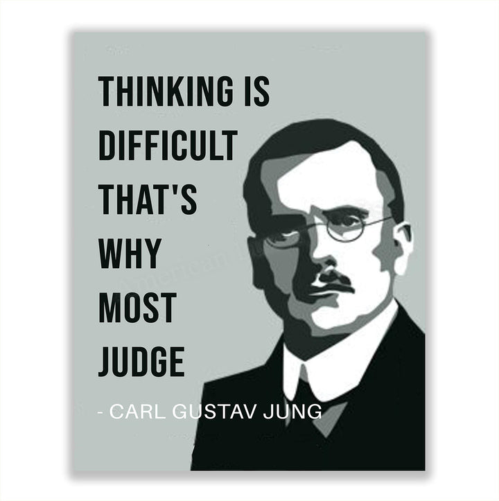 Carl Jung Quotes Wall Art-"Thinking is Difficult That&